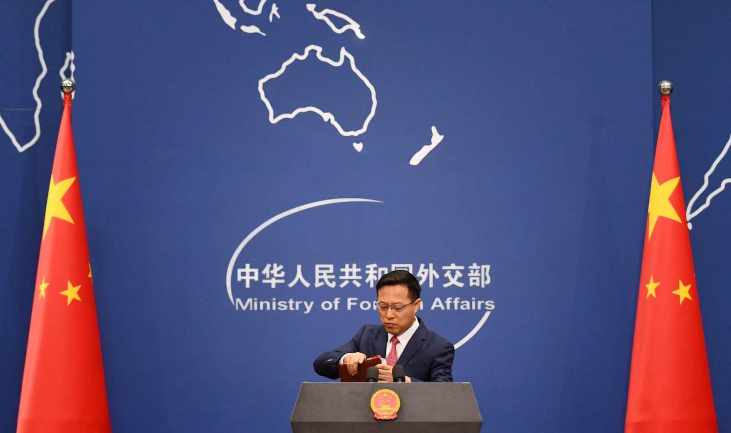 China’s Foreign Ministry spokesman Zhao Lijian (Greg Barker/AFP via Getty Images)