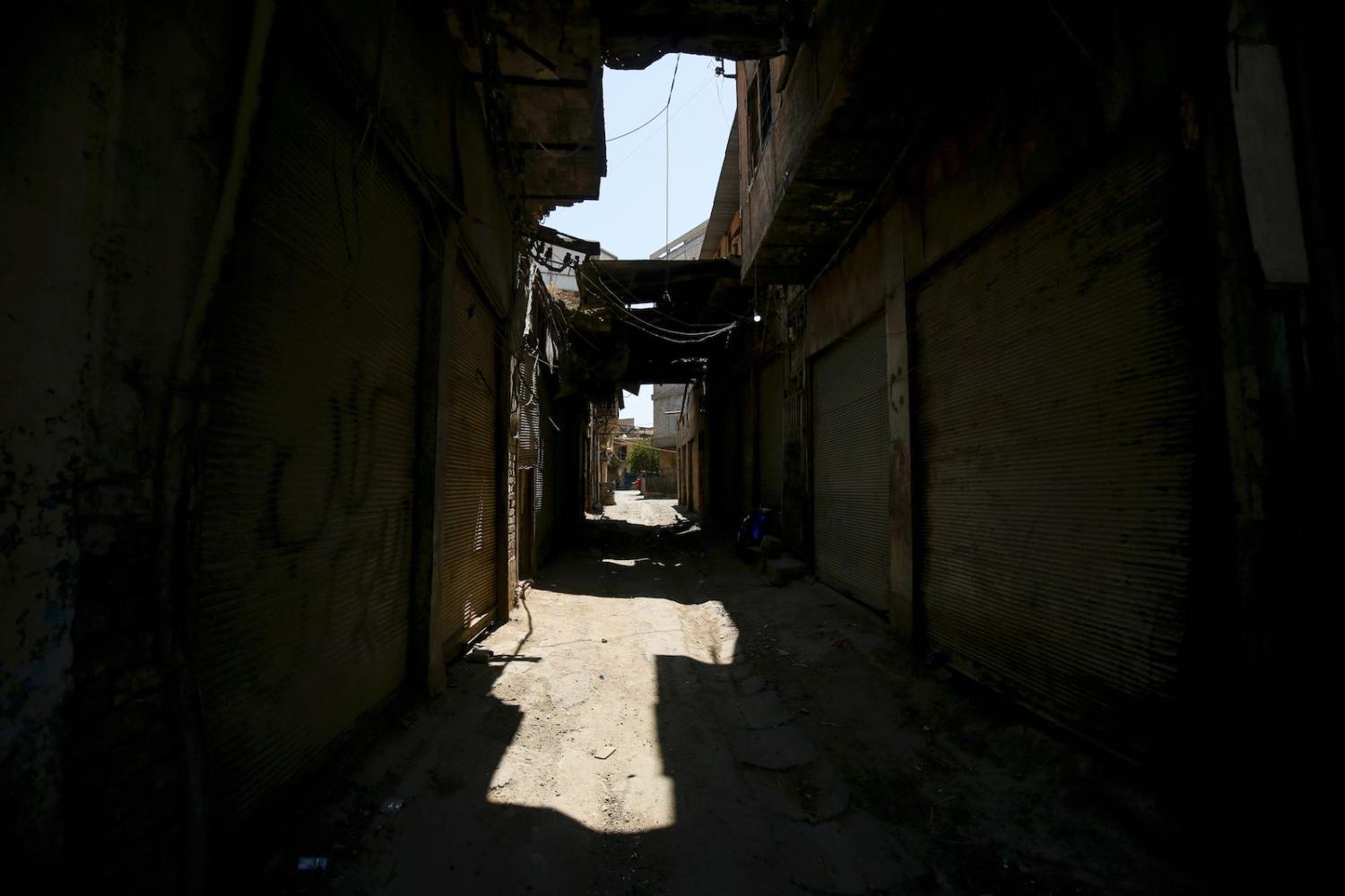 Closed shops in the Shorja market in central Baghdad earlier this month (Ahmad Al-Rubaye/AFP/Getty Images)