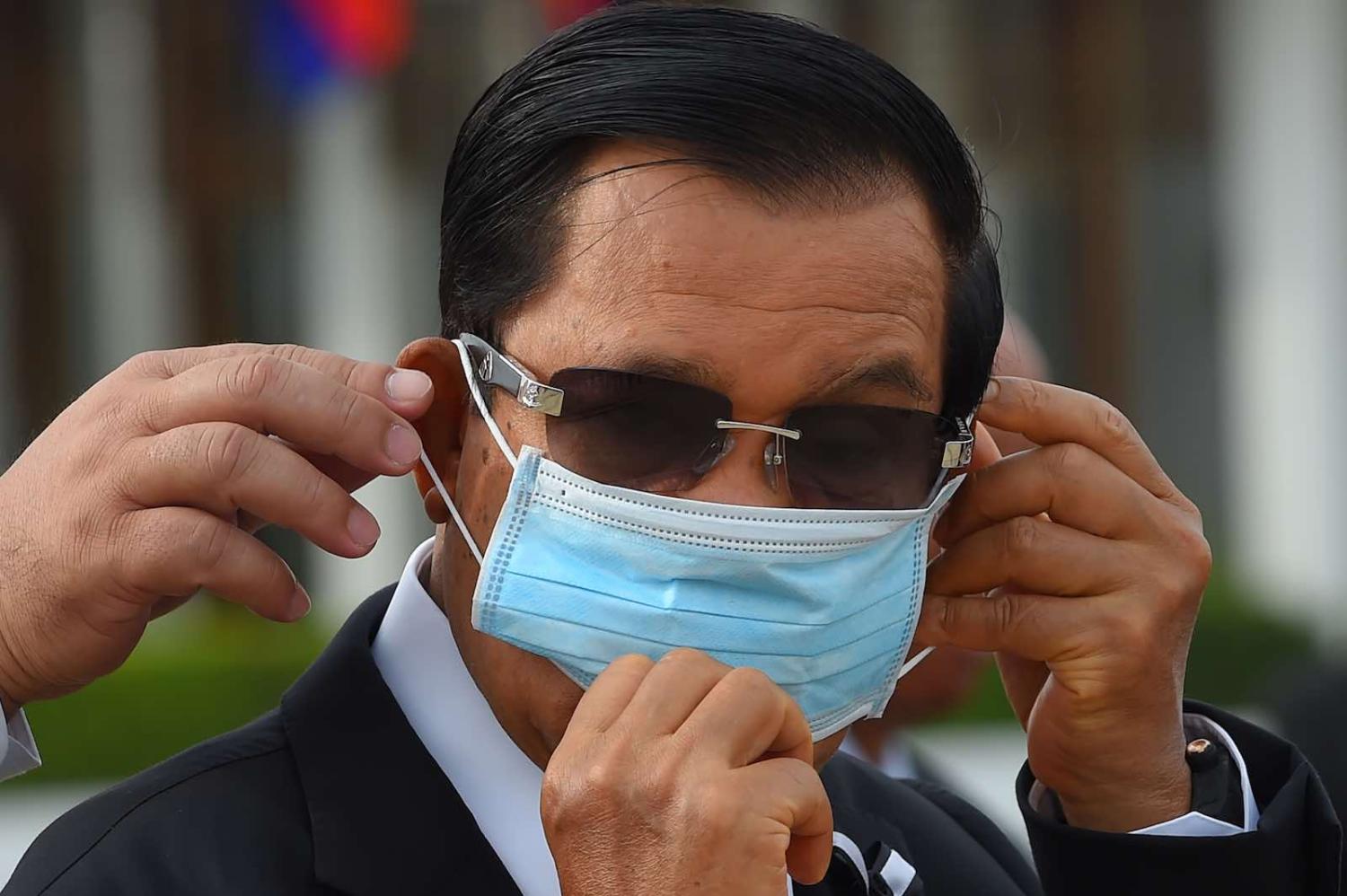 Cambodian Prime Minister Hun Sen, 11 May 2020 (Tang Chhin Sothy/AFP via Getty Images)