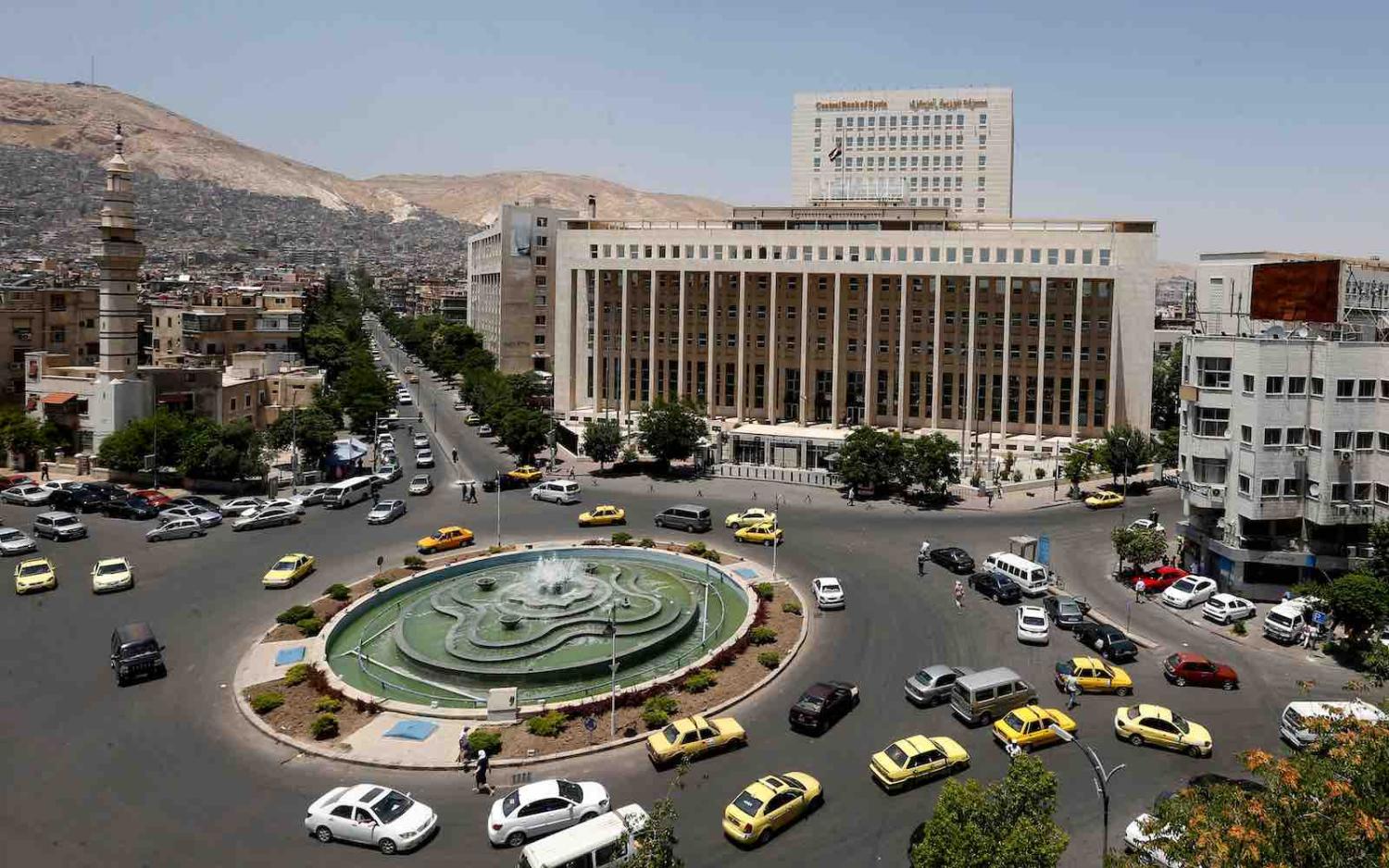 The Central Bank of Syria headquarters in Damascus, 17 June 2020 (Louai Beshara/AFP via Getty Images)