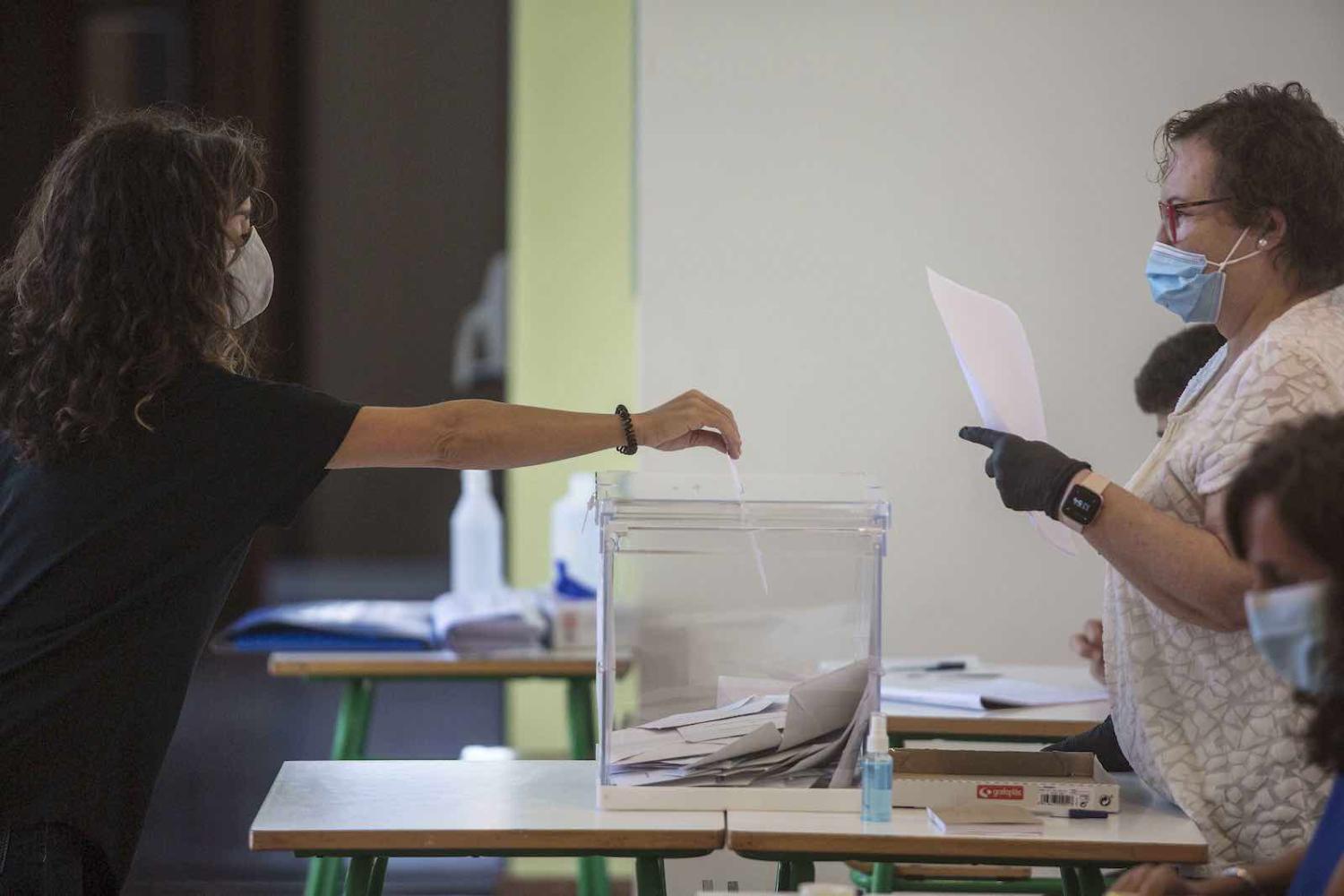 Election day in the Basque Country region of Spain in July (Robert Bonet/NurPhoto via Getty Images)