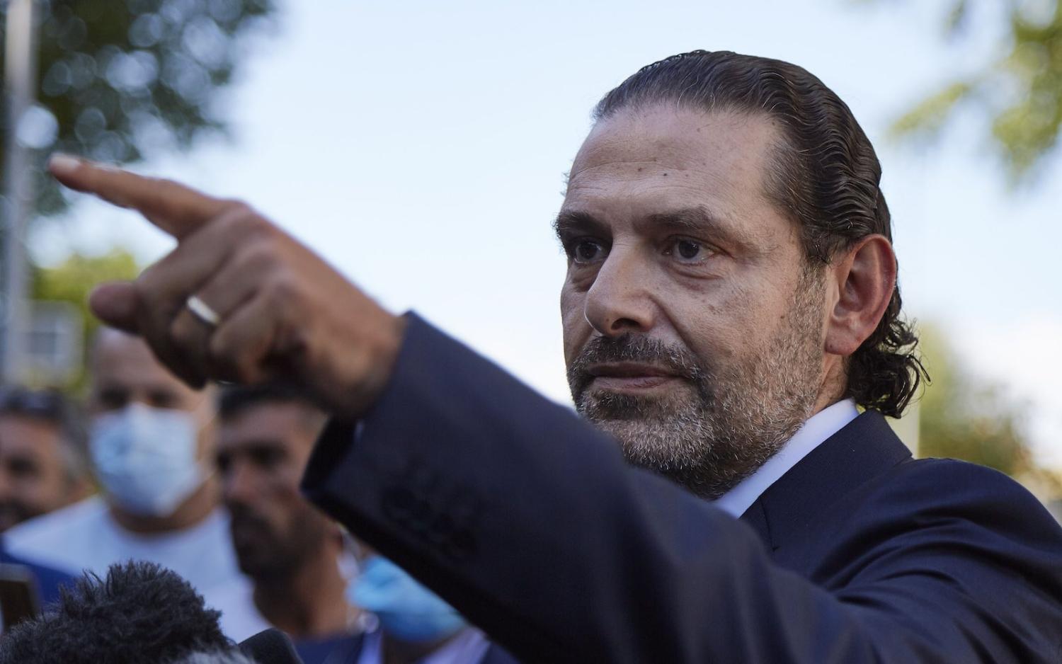 Former Lebanese Prime Minister Saad Hariri, son of Rafiq Hariri,  outside the Lebanon Tribunal, 18 August 2020 in The Hague (Pierre Crom/Getty Images)