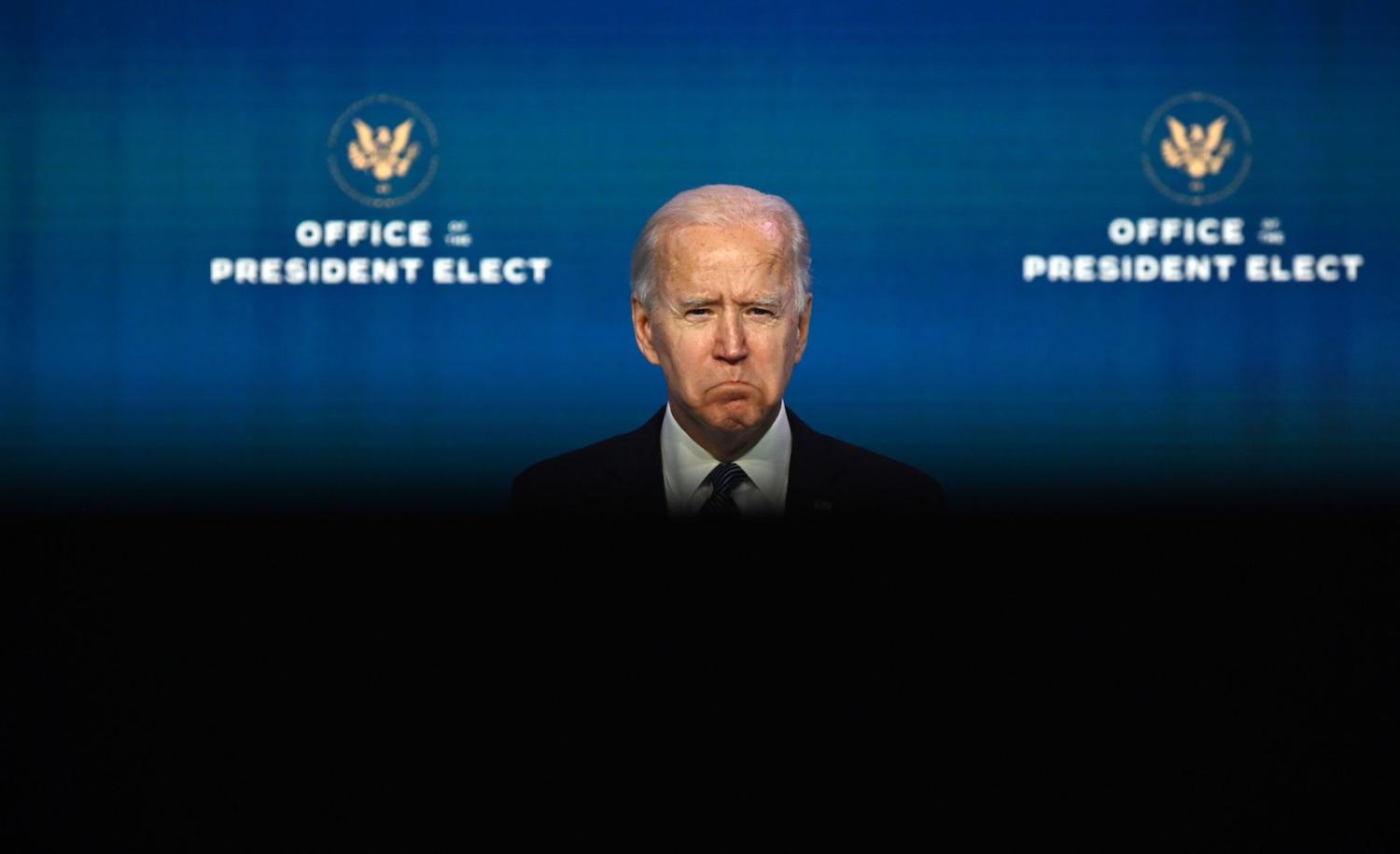 US President-elect Joe Biden in Wilmington, Delaware, 7 January (Jim Watson/AFP via Getty Images)