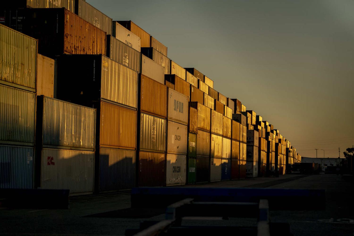 US President Joe Biden has ordered the Port of Los Angeles begin operating 24 hours a day and seven days a week in an effort to move goods and clear a backlog (Kyle Grillot/Bloomberg via Getty Images)