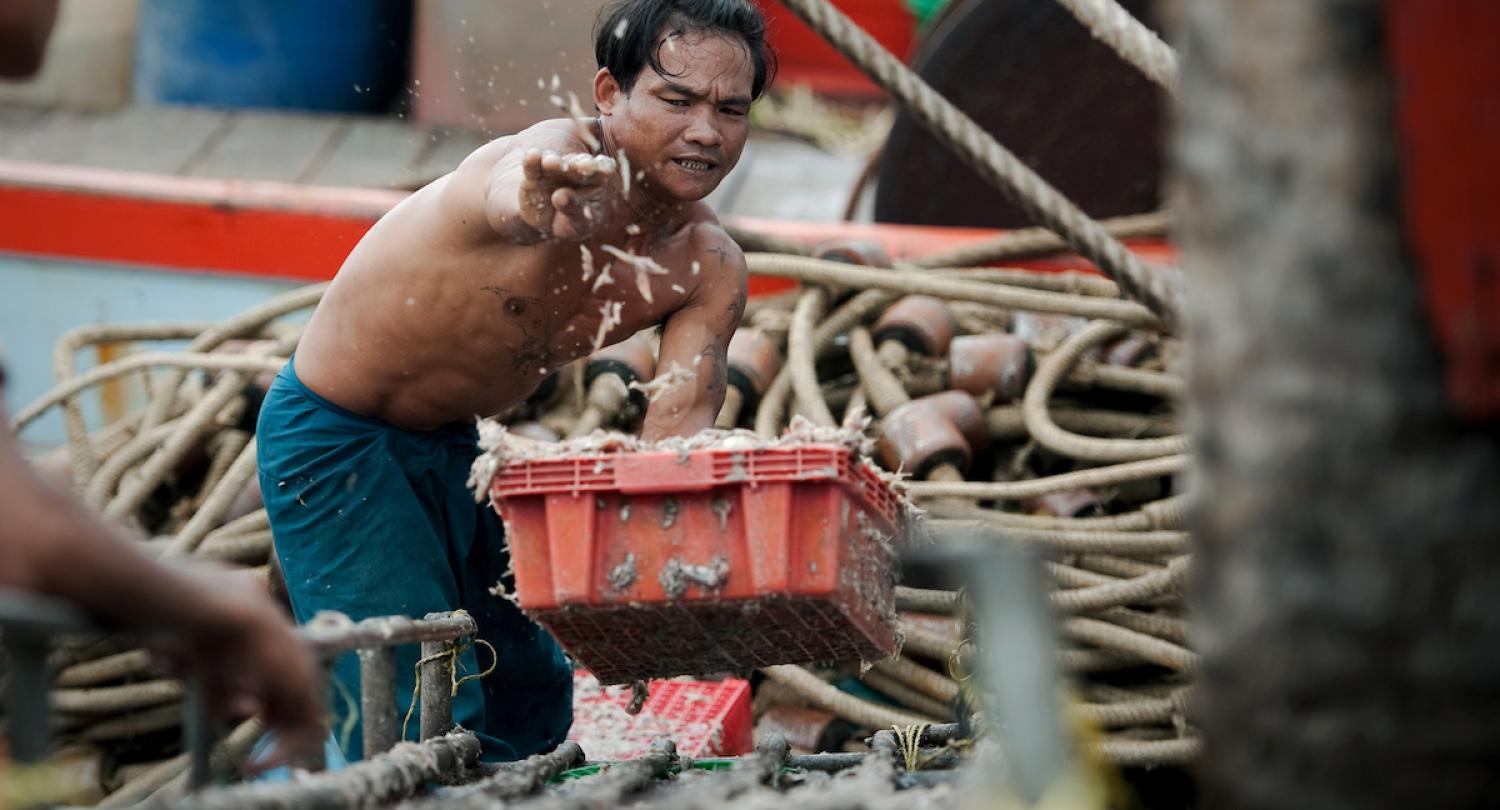 Thousands of men set sail on Thai fishing boats every day, slaves forced to work in brutal conditions under threat of death. (Photo: Nicolas Asfouri via Getty)