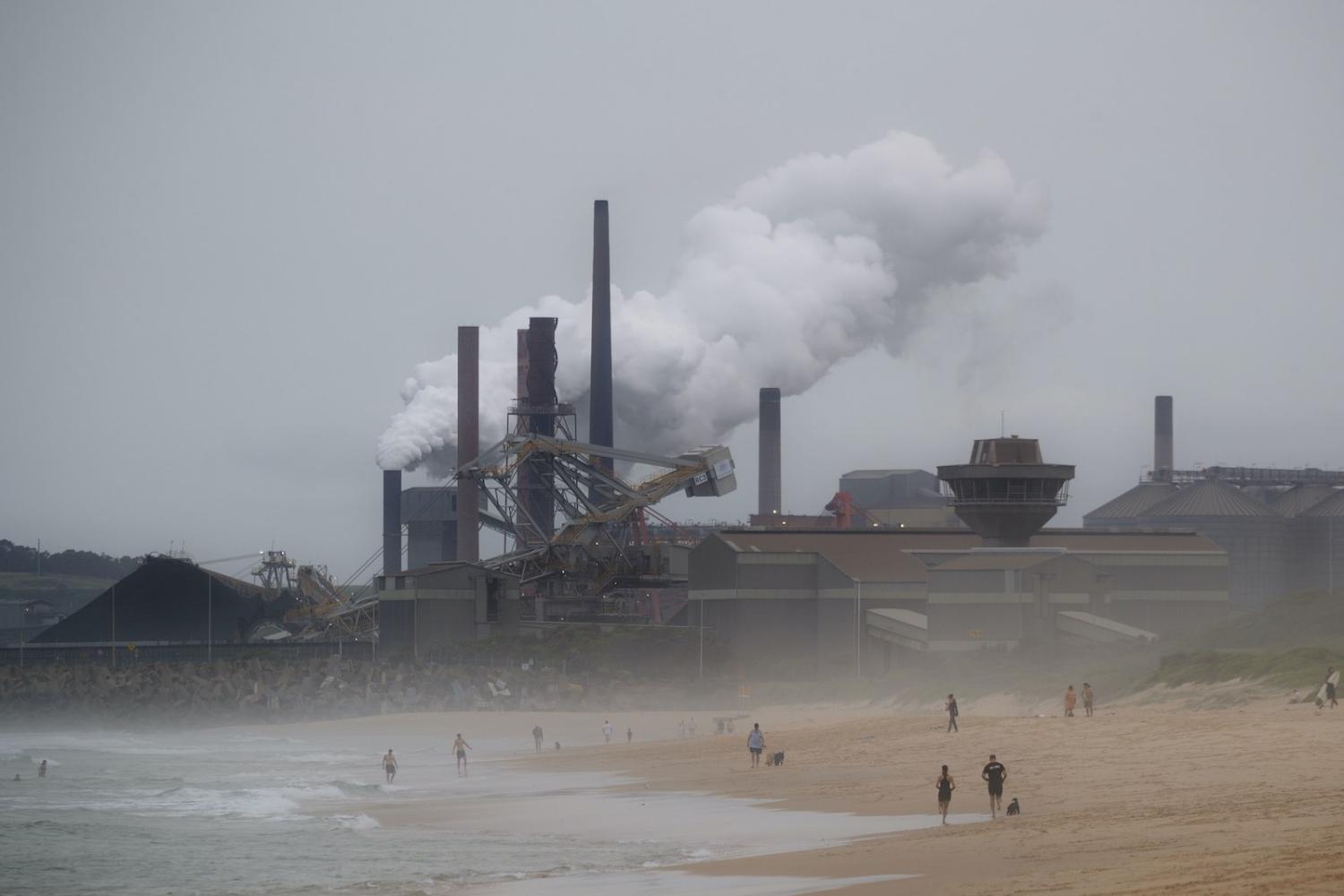 Steelworks and coal loading facility in Port Kembla, New South Wales, Australia, on 1 February 2021 (Brook Mitchell/Getty Images)