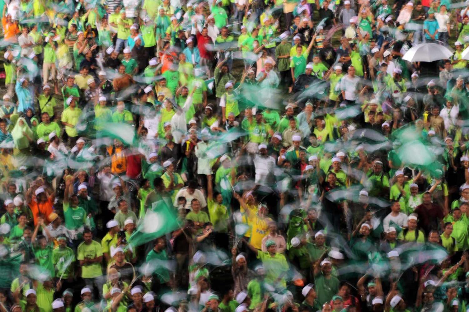 A rally for the Pan-Malaysian Islamic Party, or PAS (Mohd Rasfan/AFP/Getty Images)