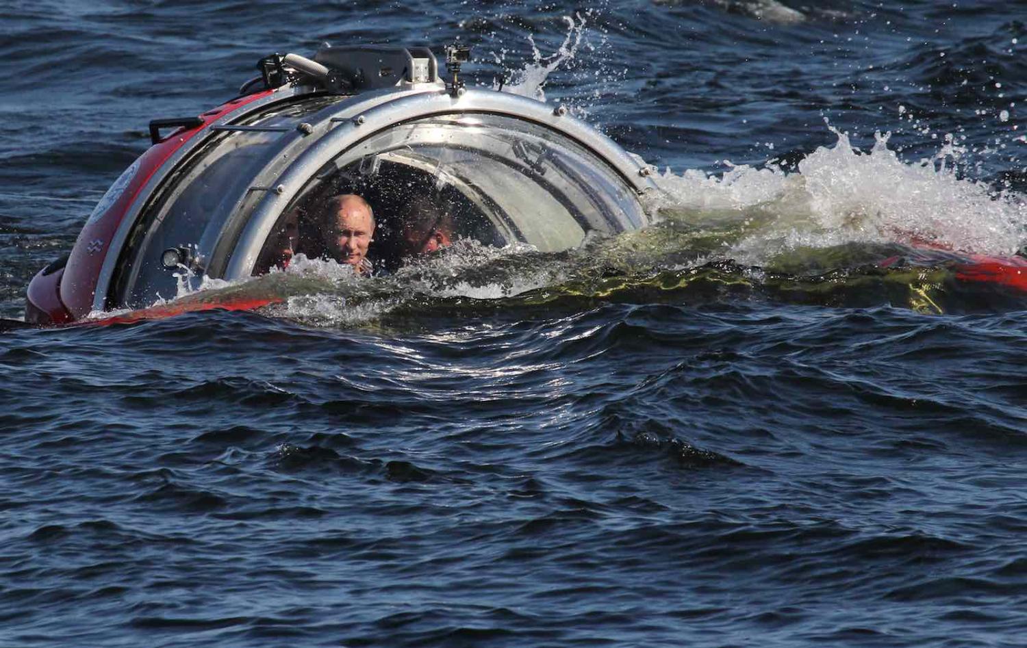 Russian President Vladimir Putin in a Baltic Sea submersible in 2013 near Gotland Island, Russia (Photo: Sasha Mordovets/Getty)