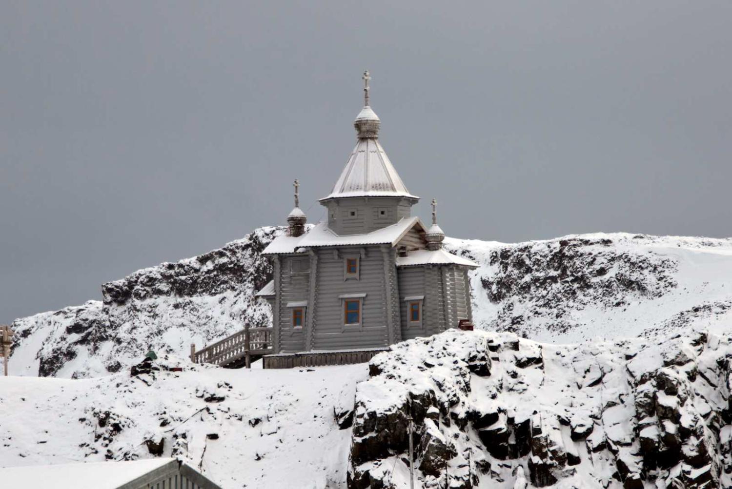 The Orthodox Church in the Russian Bellingshausen Station in Antarctica, photographed in 2014 (Vanderlei Almeida/AFP/Getty Images)