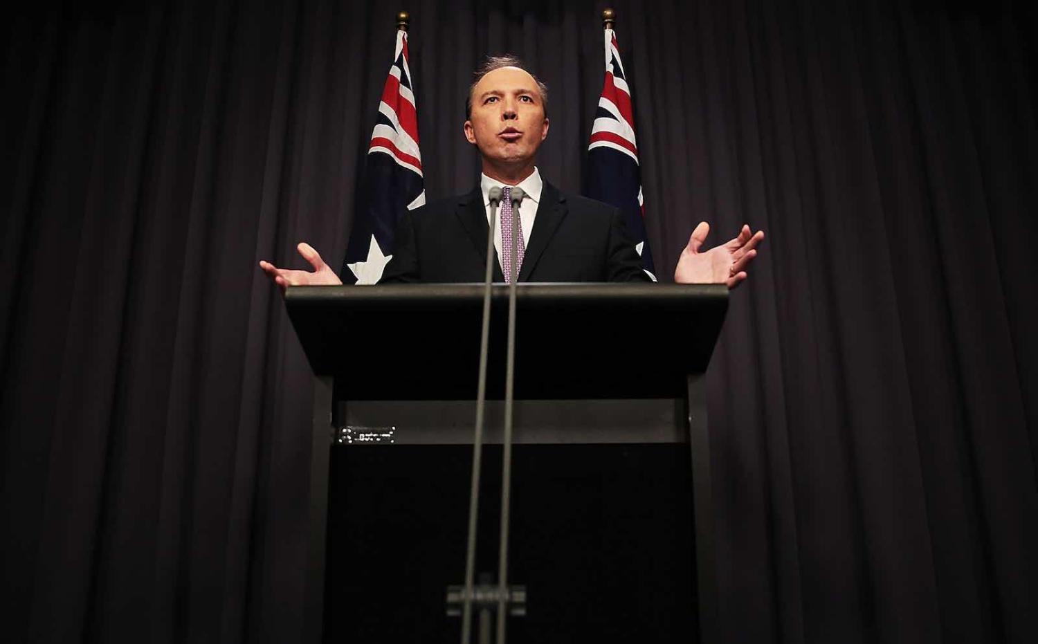 Peter Dutton has challenged Malcolm Turnbull for the job of Australian prime minister (Photo: Stefan Postles/Getty)