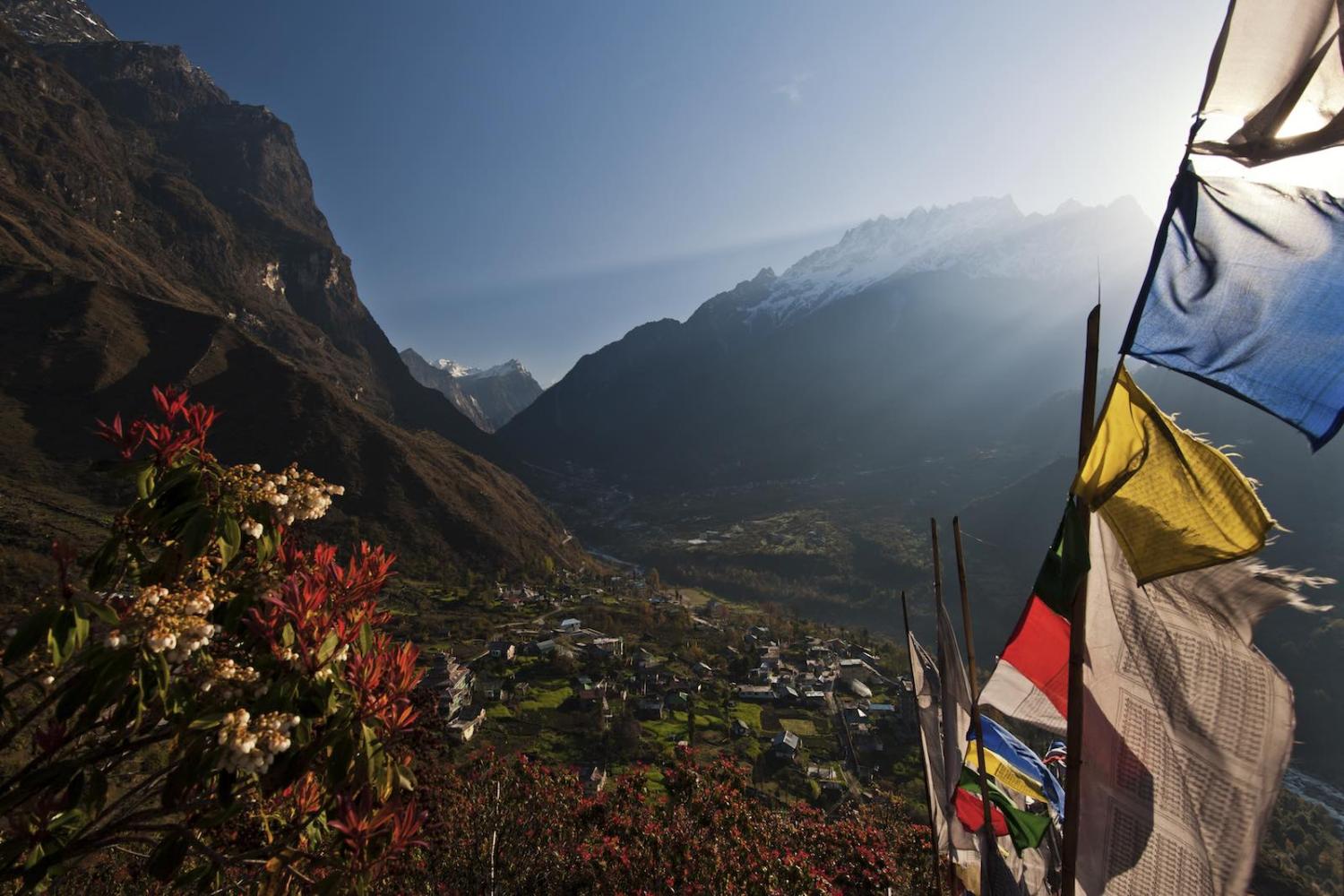 Lachung, in India’s Sikkim state, near the border of Tibet (Getty Images)  