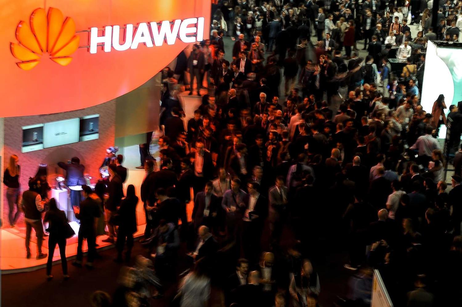 A Huawei stand at the Mobile World Congress in Barcelona, Spain, 2017 (Photo: Joan Cros Garcia via Getty)