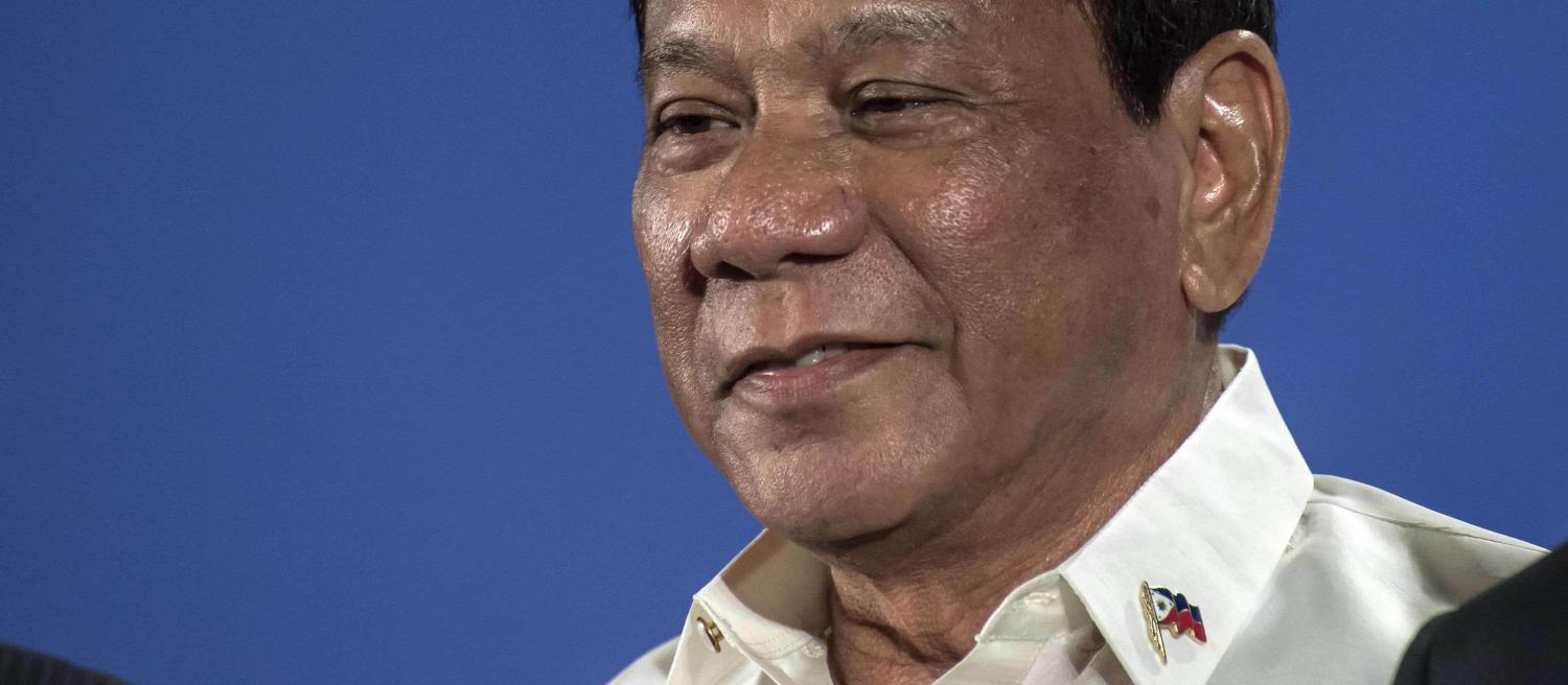Rodrigo Duterte, president of the Philippines, in May. (Photo: Thierry Falise/Getty)