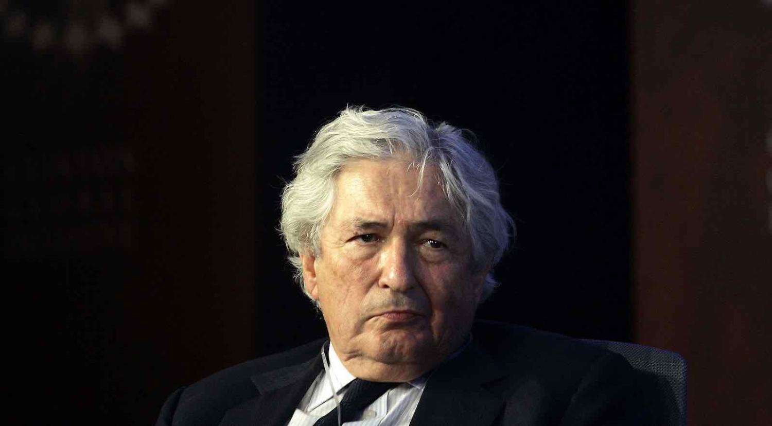 Former World Bank president James Wolfensohn in 2006 at the Clinton Global Initiative annual meeting in New York (Chris Hondros/Getty Images) 