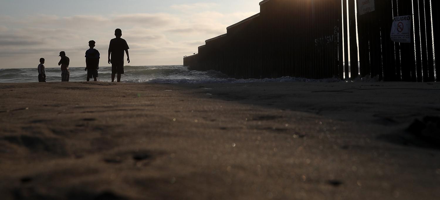 The US-Mexico border fence at Tijuana, Baja California, July 2017 (Photo: Getty Images/Justin Sullivan)