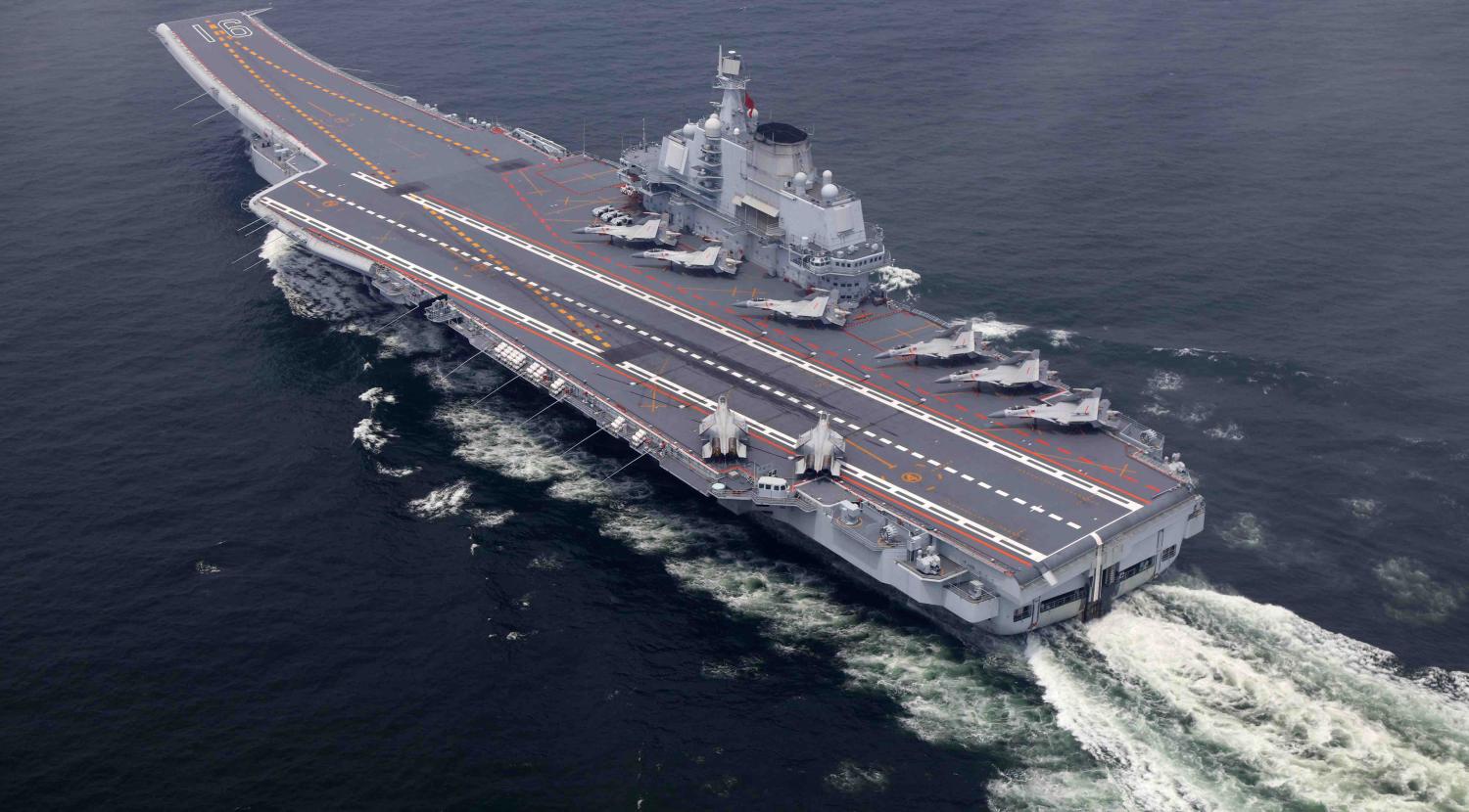 Chinese Aircraft Carrier Liaoning during a training mission in July 2017 (Photo: VCG via Getty)