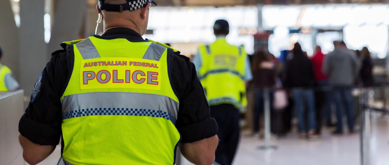 Australian police at Sydney Aiport following an aviation terror plot, July 2017 (Photo: Brook Mitchell/Getty Images)