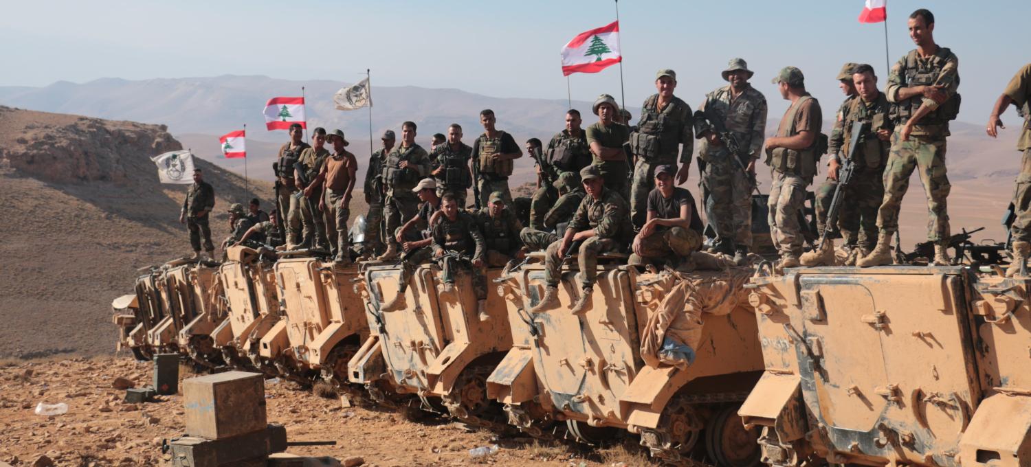 Lebanese soldiers at the Lebanese-Syrian border, August 2017 (Photo: Getty Images/Anadolu Ageny/Ali Akman)