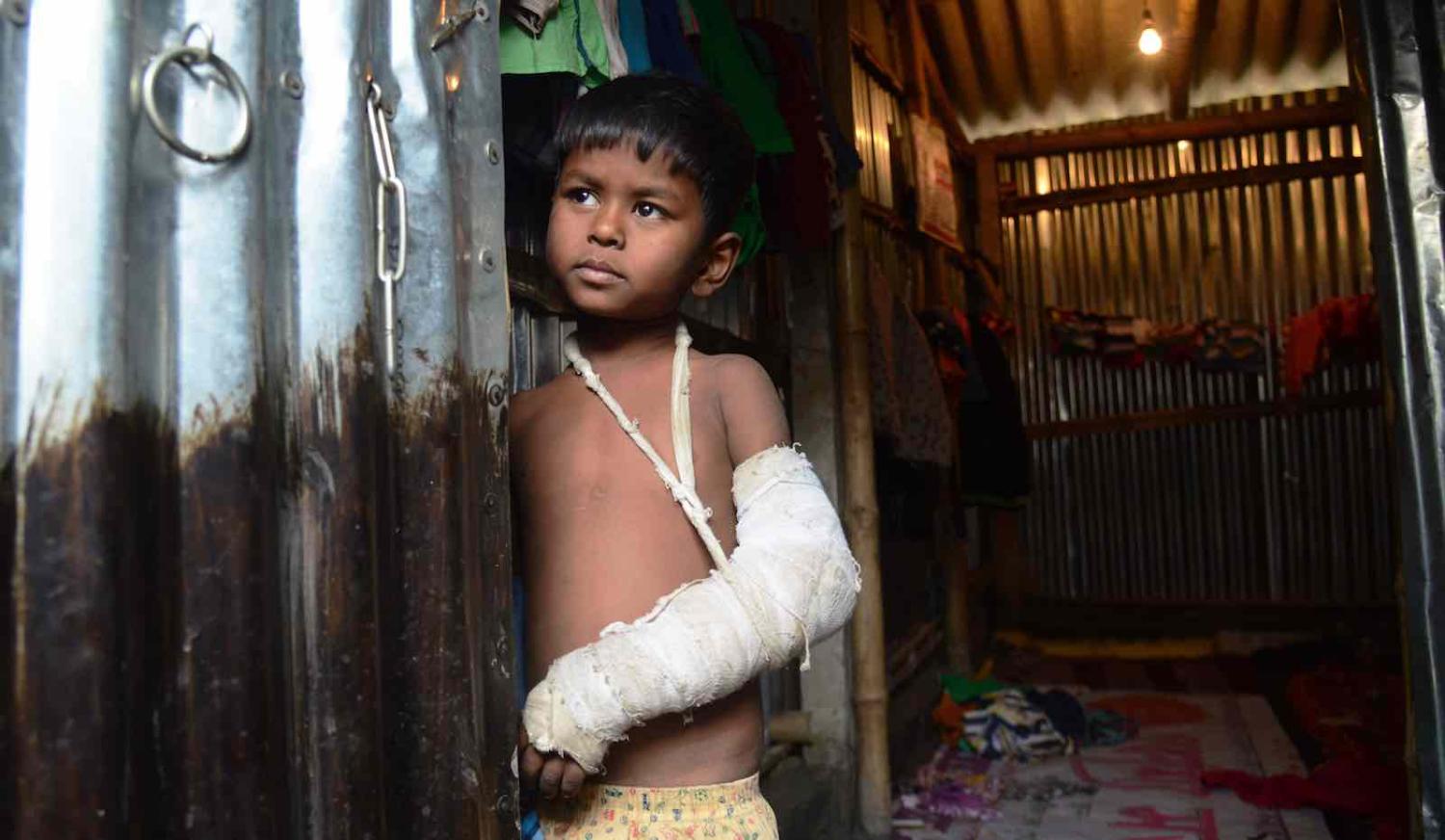 Temporary shelter for Rohingya refugees south of Kolkata, India, in January (Photo: Dibyangshu Sarkar via Getty) 