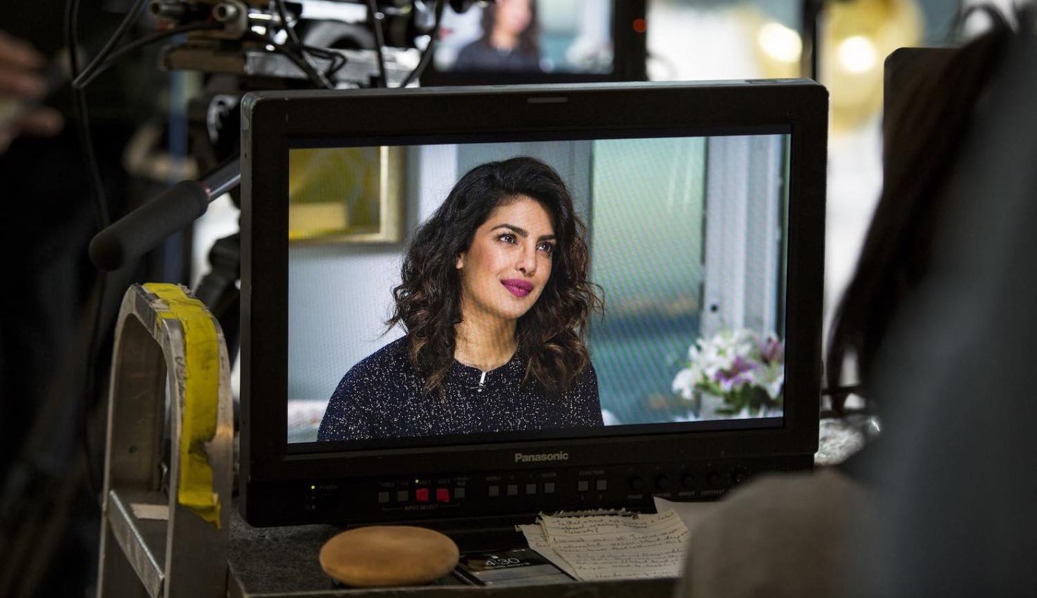 Actress Priyanka Chopra interviewed on US morning television in February (Photo: Mike Smith via Getty) 