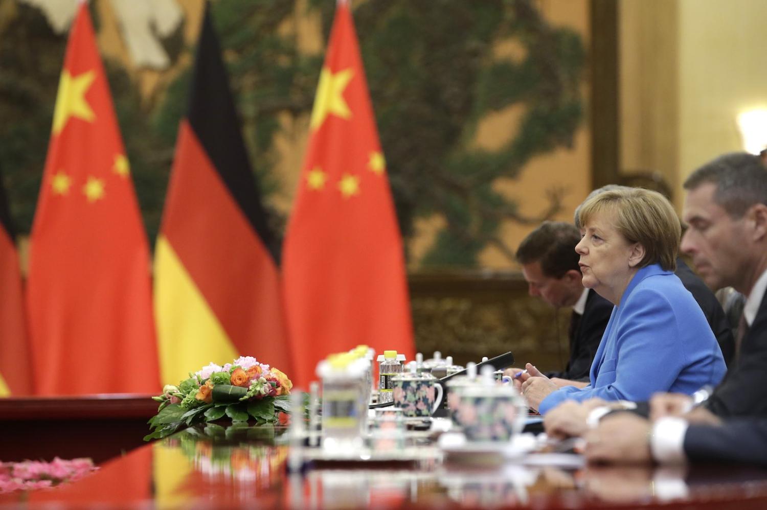 German Chancellor Angela Merkel at the Great Hall of the People in Beijing, China (Photo: Jason Lee via Getty)
