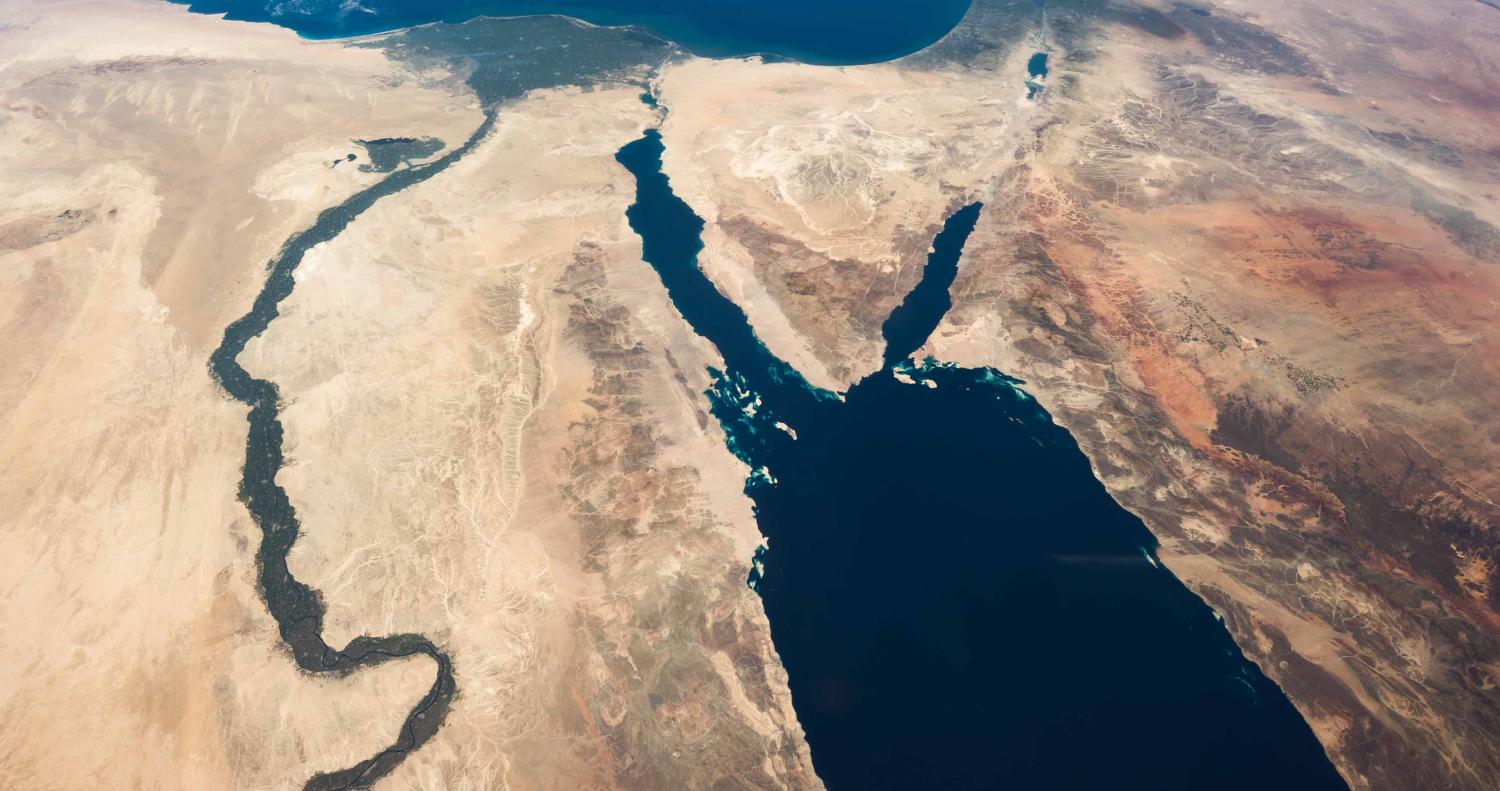 The Nile River and the Sinai Peninsula (Photo: Nasa)