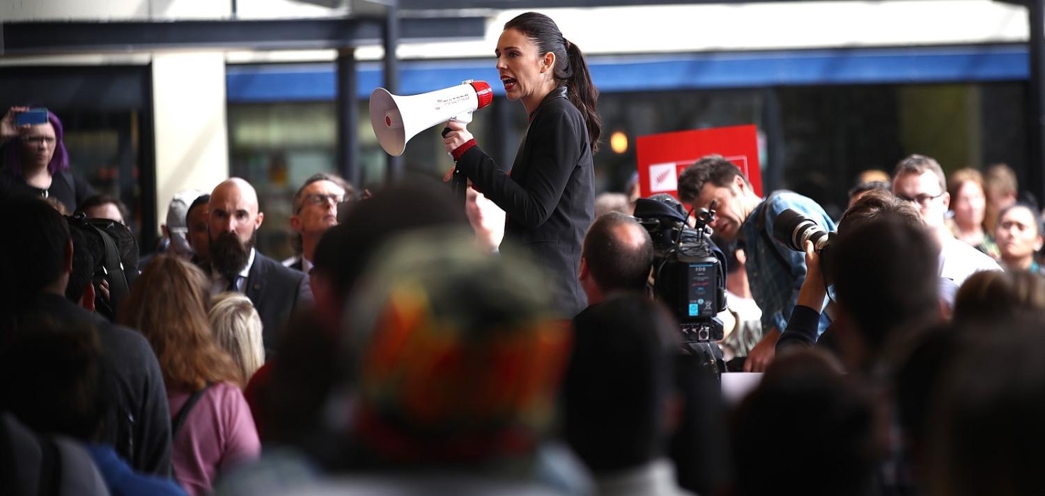 Labour Party leader Jacinda Ardern campaigning in Auckland. (Photo by Phil Walter/Getty Images)