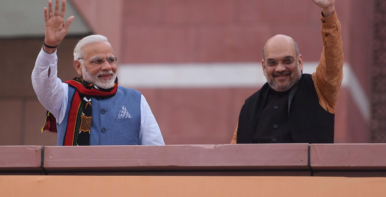 Prime Minister Narendra Modi and BJP Chief Amit Shah in March (Photo: Sanchit Khanna/Hindustan Times via Getty)