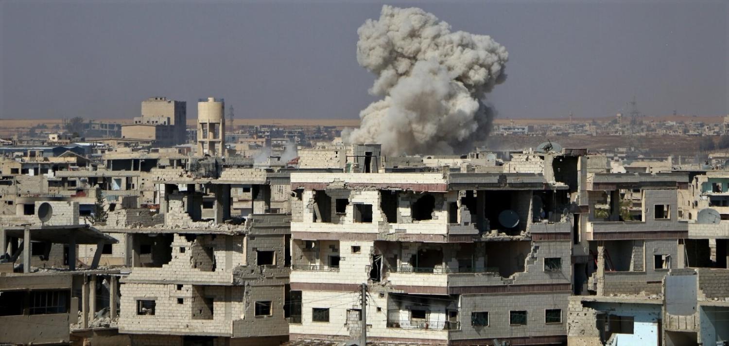Smoke rises after attacks by the Assad regime on Daraa, Syria (Photo: Muhammed Yusuf via Getty)