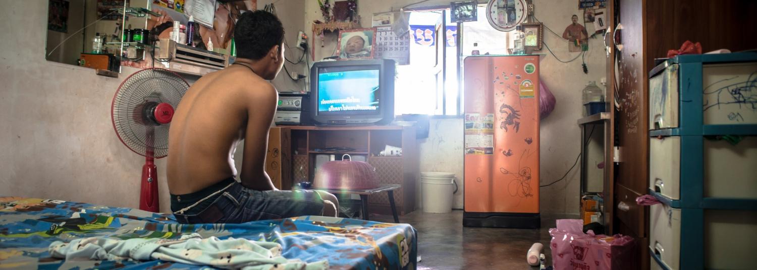 Cambodian migrant worker in his dorm, Thailand (Photo: Flickr/  ILO in Asia and the Pacific)