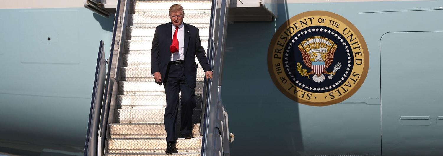 President Donald Trump arrives in Florida on Saturday to spend part of the weekend at Mar-a-Lago resort. (Photo:Joe Raedle/Getty Images)
