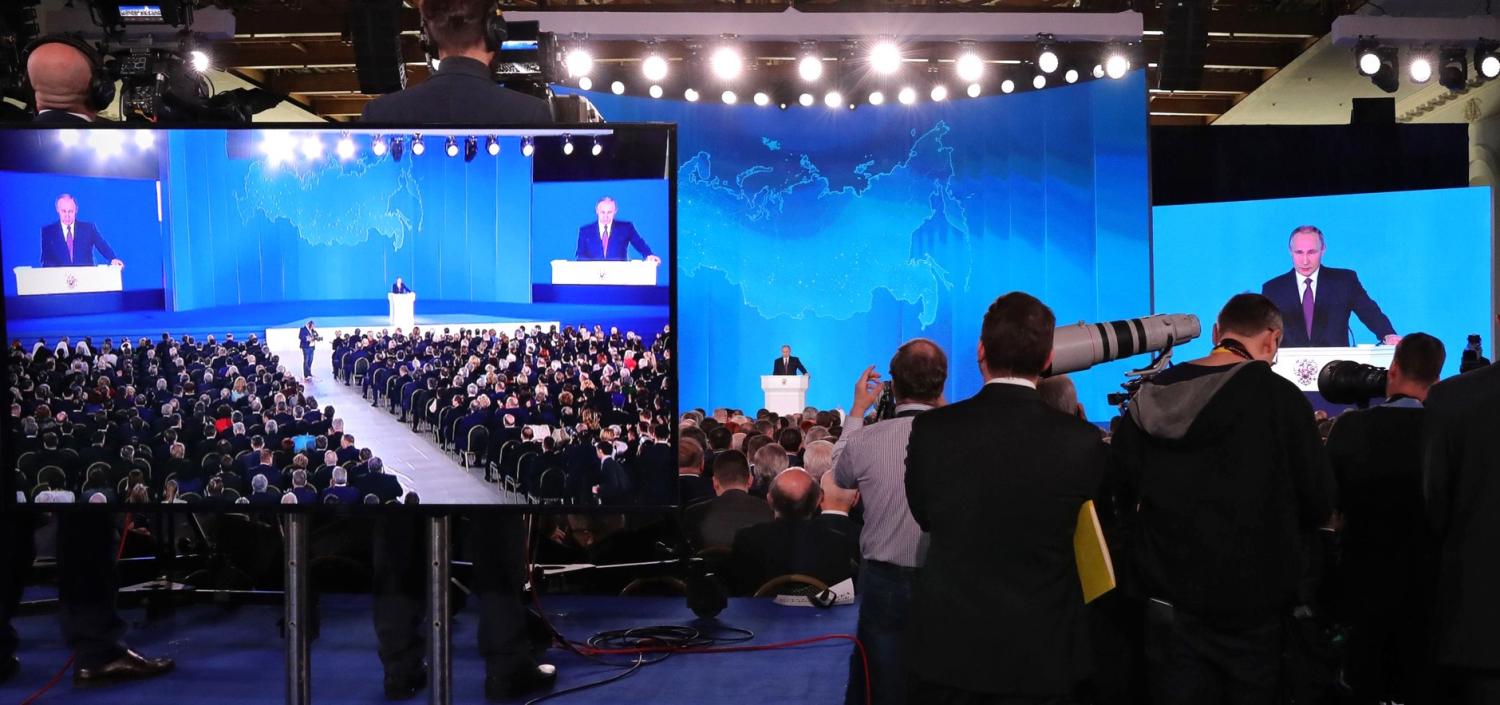 Vladimir Putin addresses Russia’s Federal Assembly on 1 March (Photo: Kremlin.ru)