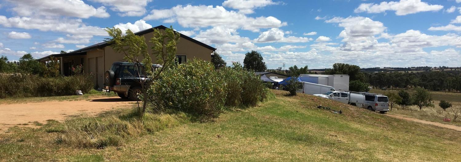 The property in Young, NSW where a man was arrested and later charged with terrorism offences (Photo: AFP)