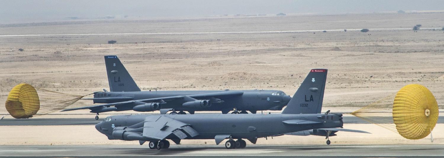 US Air Force B-52 Stratofortress aircraft at al-Udeid Air Base in Qatar last year. (Photo: US Dept of Defense)