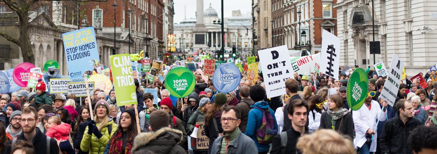 A rally in London ahead of Paris COP 23 (Photo: Flickr/Matthew Kirby)