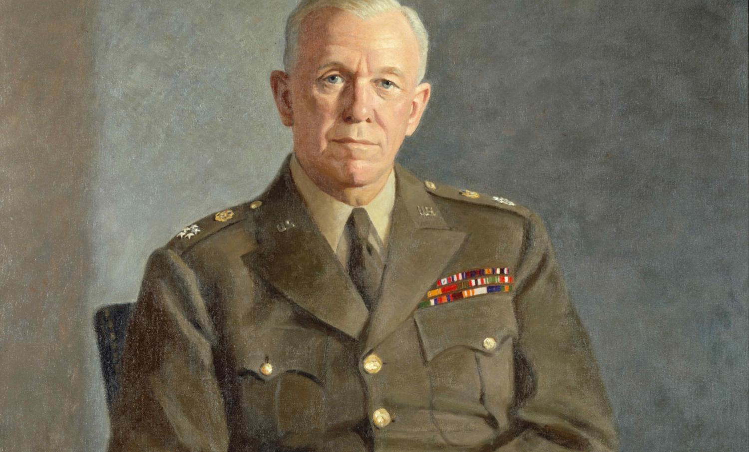 General George Marshall, as painted by Thomas Edgar Stephens circa 1949 (Photo: Wikimedia/National Portrait Gallery)