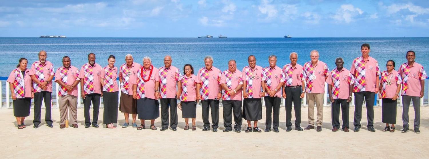Pacific Island Forum leaders gather on Tuvalu (Photo: PIF Secretariat)