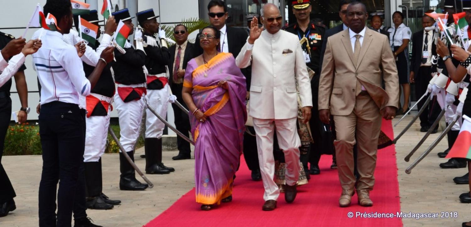 Indian President Ram Nath Kovind in Madagascar, March 2018. (Photo courtesy of Madagascar Government)