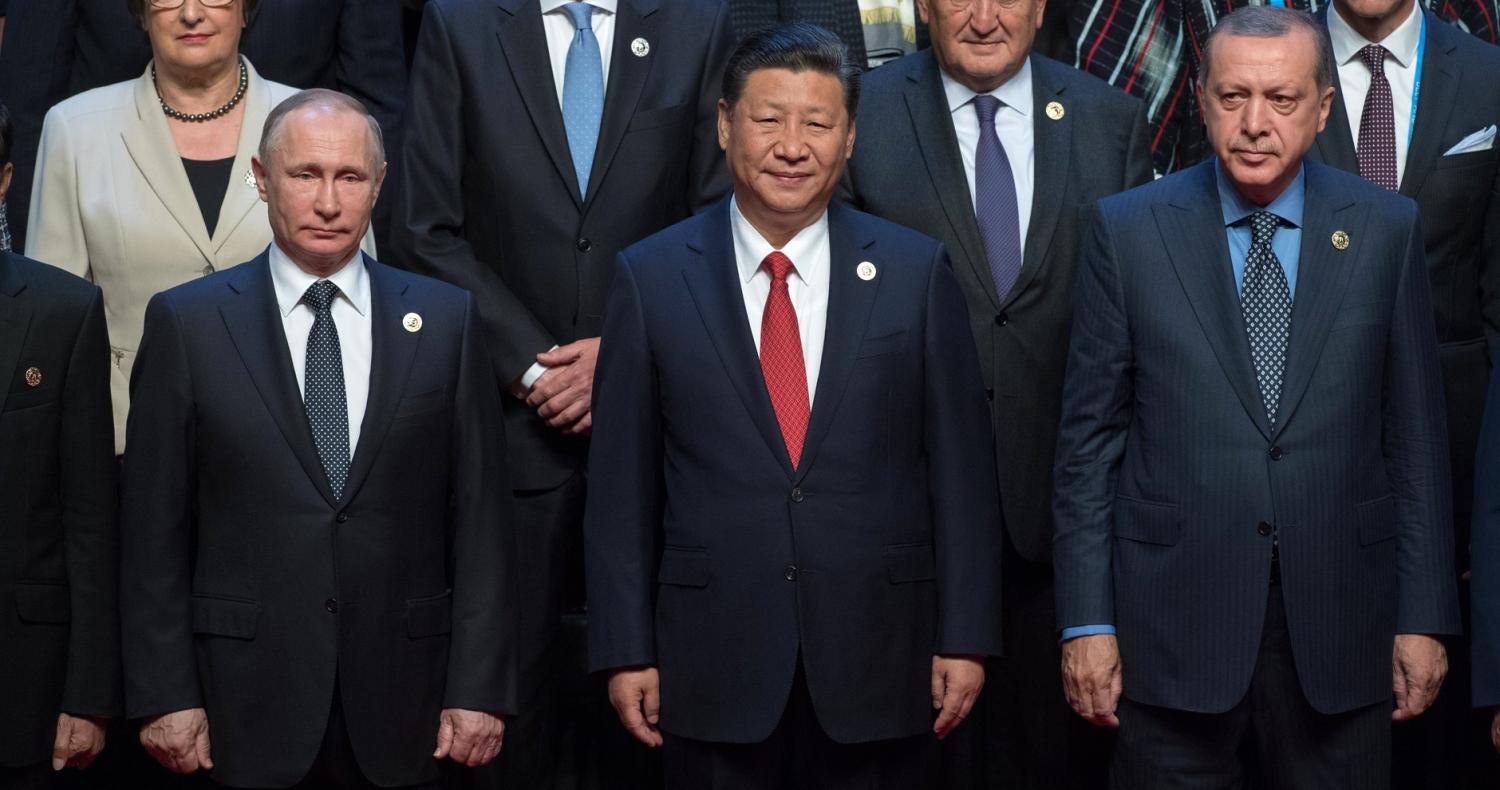 Presidents Vladimir Putin, Xi Jinping and Recep Erdogan at the Belt and Road international forum in Beijing, May 2017 (Photo: kremlin.ru)
