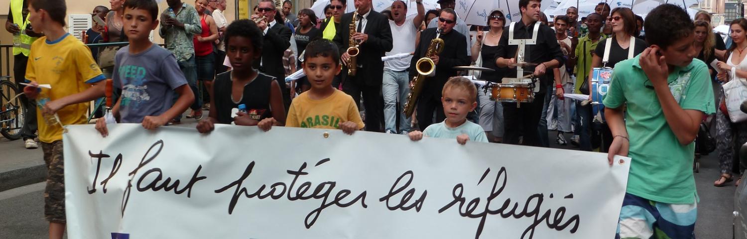 Marching for refugees' rights (Photo: Flickr/European Council for Refugees and Exiles)