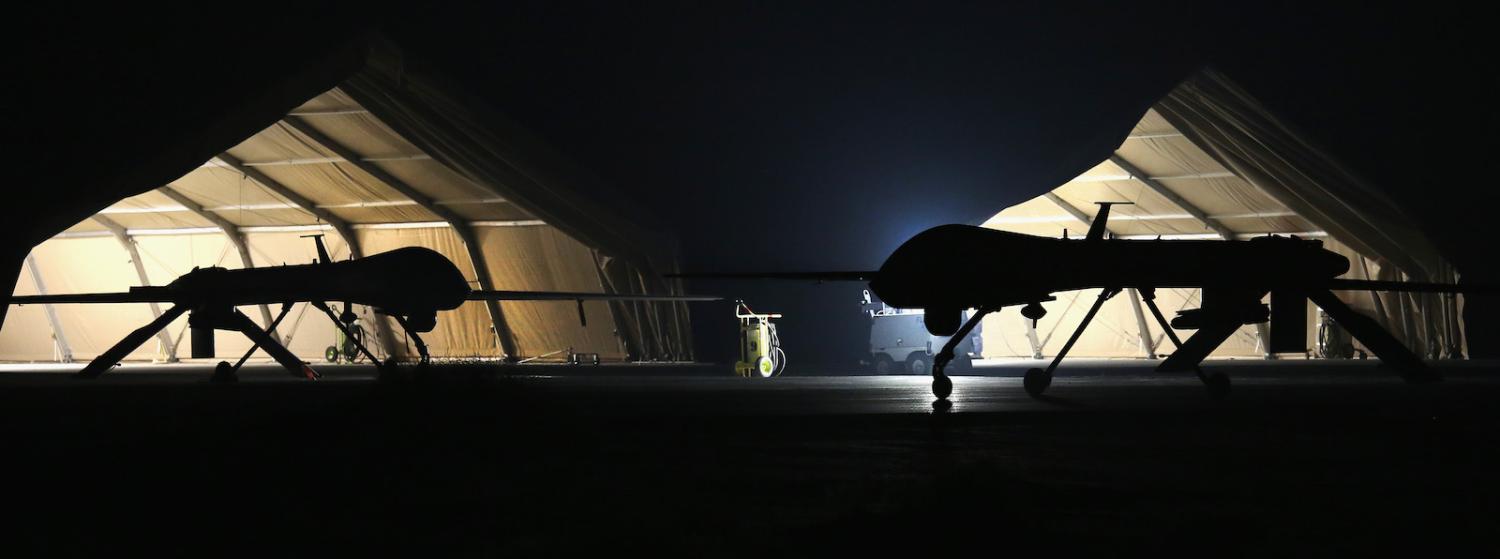 A US Air Force MQ-1B Predator unmanned aerial vehicle in the Persian Gulf. (Photo: John Moore/Getty)