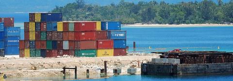 Containers in Port Villa (Photo: Michael Coghlan/Flickr)