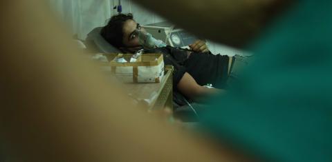 A man receives medical treatment after an Assad regime's alleged chemical gas attack (Photo: Ammar Suleyman/Getty)