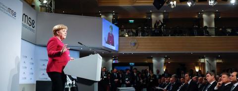 German Chancellor Angela Merkel speaks at the Munich Security Conference (Photo: Bundesregierung/Denzel)