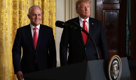 Donald Trump, trade, and Malcolm Turnbull in the middle
